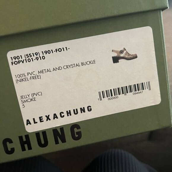 AlexaChung JuJu Jellies Smoke Gray Heeled Jelly Shoes UK 5 / US 7 - Picture 12 of 13